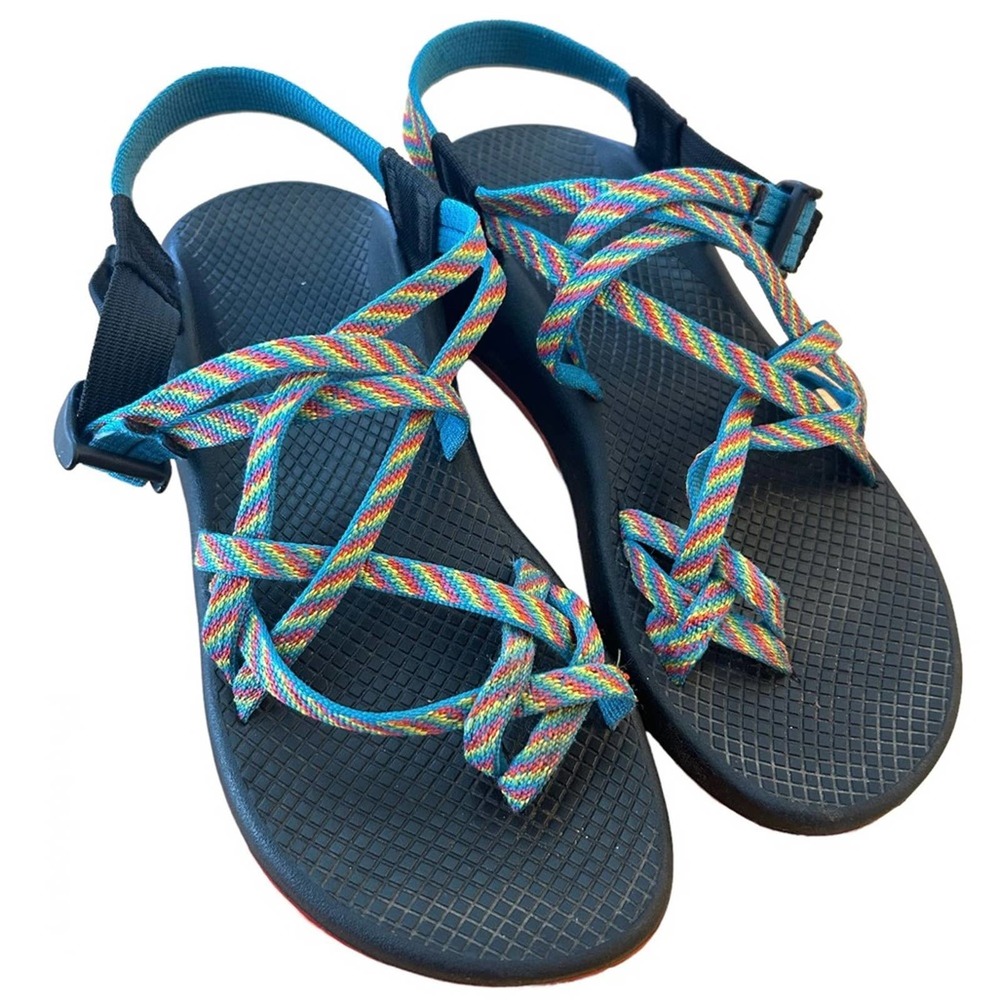 Chaco Yampa ZX2 Fiesta Rainbow Double Adjustable Strap Sandal Womens Size 8